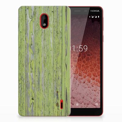Nokia 1 Plus | Bumper Hoesje | Green Wood