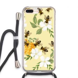No flowers without bees: iPhone 8 Plus Transparant Hoesje met koord
