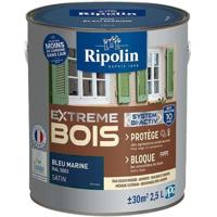 RIPOLIN houtverf voor binnen en buiten - marineblauw Ral 5003 satijn, 2,5 l