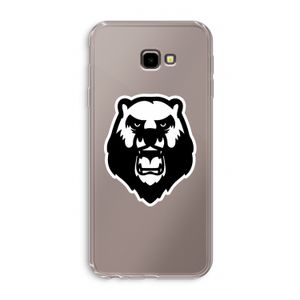 Angry Bear (white): Samsung Galaxy J4 Plus Transparant Hoesje