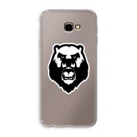 Angry Bear (white): Samsung Galaxy J4 Plus Transparant Hoesje