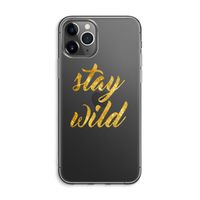 Stay wild: iPhone 11 Pro Max Transparant Hoesje