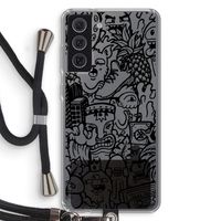 Vexx Black Mixtape: Samsung Galaxy S21 FE Transparant Hoesje met koord