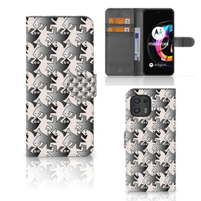 Motorola Edge 20 Lite | Telefoonhoesje | Met pasjeshouder | Salamander Grey