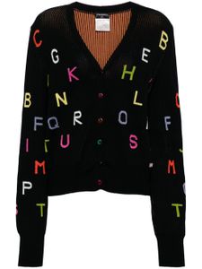 CHANEL Pre-Owned cardigan Coco Mark à broderie Alphabet (2001) - Noir