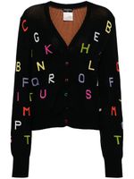 CHANEL Pre-Owned cardigan Coco Mark à broderie Alphabet (2001) - Noir - thumbnail