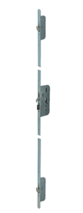 Nemef 4913 Veiligheidsmeerpuntssluiting | cilinderbediend | SKG*** | DM55mm | PC72mm cilinder boven kruk | voorplaat staal verzinkt 24x2170mm