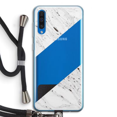 Biggest stripe: Samsung Galaxy A50 Transparant Hoesje met koord