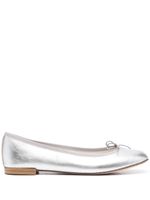 Repetto ballerines métallisées à détail de nœud - Argent