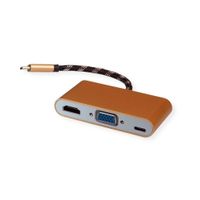 ROLINE 12.03.3155 laptop dock & poortreplicator USB 3.2 Gen 1 (3.1 Gen 1) Type-B Zwart, Goud, Wit - thumbnail