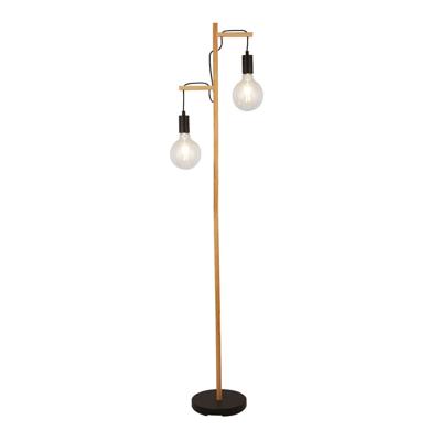 Searchlight Vloerlamp houtWoody - EU95041-2BR