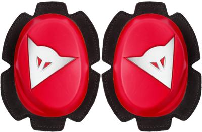 DAINESE Pista Knee Slider, Knie-sliders voor motorbroeken, Rood-Wit