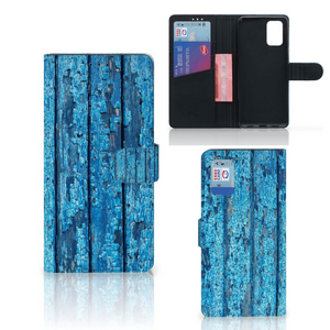 Samsung Galaxy A02s | M02s Book Style Case Wood Blue