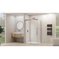 Van Rijn Products ST09 Schuifdeur tbv hoekcabine - 180x200cm - helder glas - soft-close - Gunmetal Geborsteld ST09350180HEGM Van Rijn Products ST09 Schuifdeur tbv hoekcabine - 180x200cm - helder glas - soft-close - Gunmetal Geborsteld ST09350180HEGM