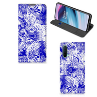 Mobiel BookCase OnePlus Nord CE 5G Angel Skull Blauw