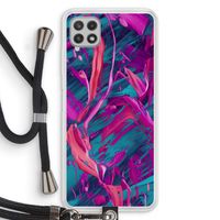 Pink Clouds: Samsung Galaxy A22 4G Transparant Hoesje met koord