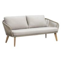 Leen Bakker - Loungebank Nant - /acacia Taupe - 87x170x67 Cm - Incl. Kussens - Wicker - Taupe#Grijs