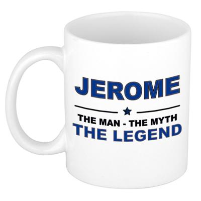 Jerome cadeau mok - man myth legend - naam koffiemok - 300 ml - collega - vaderdag