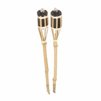 Tuinfakkels - 2 stuks - bamboe - navulbaar - 61 cm - thumbnail