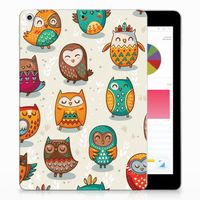 Apple iPad 9.7 2018 | 2017 Back Case Vrolijke Uilen - thumbnail