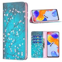 Wonder Series Xiaomi Redmi 10C Wallet Case - Witte Bloemen