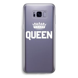Queen zwart: Samsung Galaxy S8 Plus Transparant Hoesje