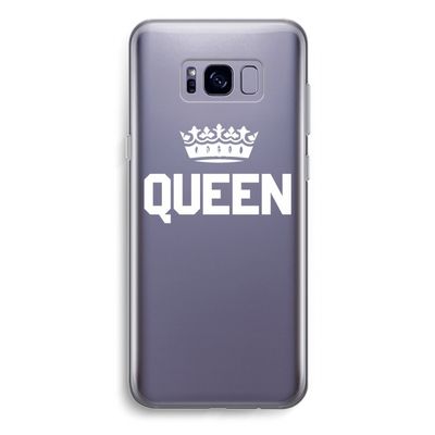 Queen zwart: Samsung Galaxy S8 Plus Transparant Hoesje
