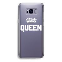 Queen zwart: Samsung Galaxy S8 Plus Transparant Hoesje