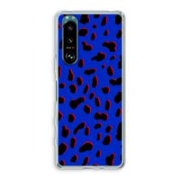 Blue Leopard: Sony Xperia 5 III Transparant Hoesje