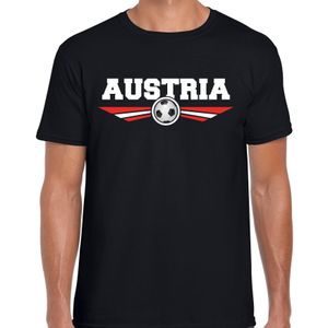 Oostenrijk / Austria landen / voetbal t-shirt zwart heren