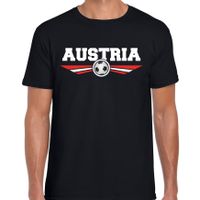 Oostenrijk / Austria landen / voetbal t-shirt zwart heren - thumbnail