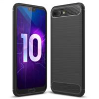 Textuur koolstofvezel schokbestendige TPU Case voor Huawei Honor 10(Black) geborsteld