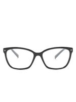 Prada Eyewear lunettes de vue carrées à logo imprimé - Noir