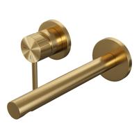 BRAUER Stripe Inbouw Wastafelmengkraan - rechte uitloop en rozetten - model A2 - goud geborsteld PVD 5-GG-335 BRAUER Stripe Inbouw Wastafelmengkraan - rechte uitloop en rozetten - model A2 - goud geborsteld PVD 5-GG-335