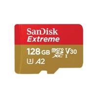 SanDisk MicroSDXC Extreme 128GB 190/90 mb/s - A2 - V30 - SDA - Rescue Pro DL 1Y Micro SD-kaart Goud SanDisk MicroSDXC Extreme 128GB 190/90 mb/s - A2 - V30 - SDA - Rescue Pro DL 1Y Micro SD-kaart Goud