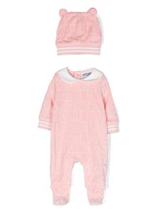 Moschino Kids trousseau de naissance à motif monogrammé - Rose