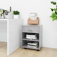 Rolkast 46x36x59 cm bewerkt hout betongrijs