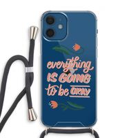 Optimistic flower girl: iPhone 12 Transparant Hoesje met koord