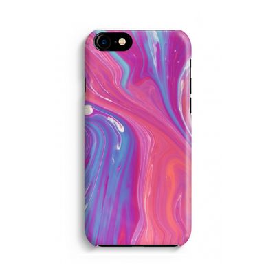 Paarse stroom: Volledig geprint iPhone SE 2020 Hoesje