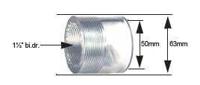 Aquaforte Transparante Verloopring 50/63mm-1½" Binnendraad - UV-C Klaar voor Vijver/Zwembad