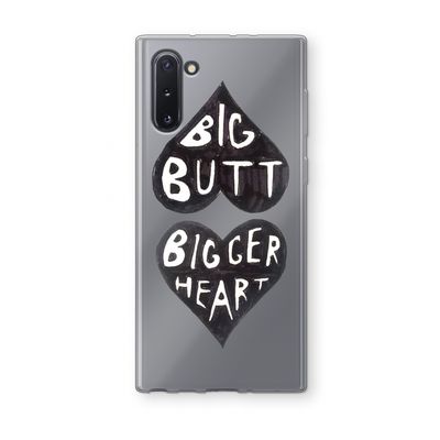 Big butt bigger heart: Samsung Galaxy Note 10 Transparant Hoesje