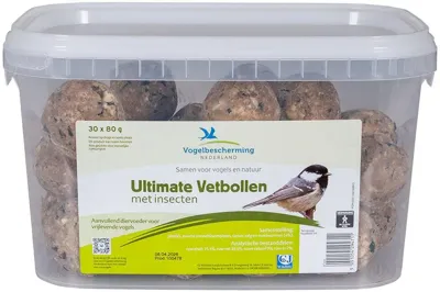 Vogelbescherming Nederland Ultimate vetbollen met insecten - 30x80g