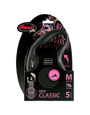 Flexi Flexi New Classic Tape M Zwart 5m