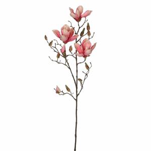 Roze Magnolia/beverboom kunsttak kunstplant 90 cm