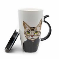 Beker Zwarte Kat met Staart Oortje - 400ml Beker Zwarte Kat met Staart Oortje - 400ml