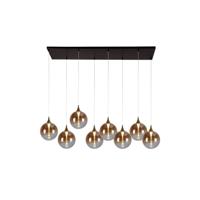 Searchlight 8-lichts hanglampAlchemy amber glas - 76410-8BK
