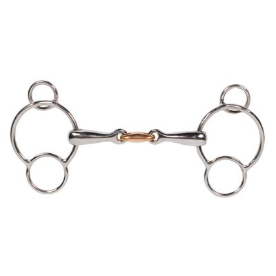 Pagony Pessoa bit dubbel gebroken Luxe 16mm zilver maat:13,5
