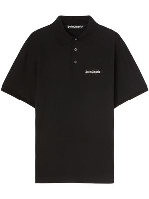 Palm Angels polo en coton à logo brodé - Noir