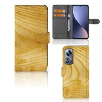 Xiaomi 12 | 12X | Book Style Case | Licht Hout