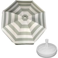 Parasol - zilver - D160 cm - incl. draagtas - parasolvoet - 42 cm - thumbnail